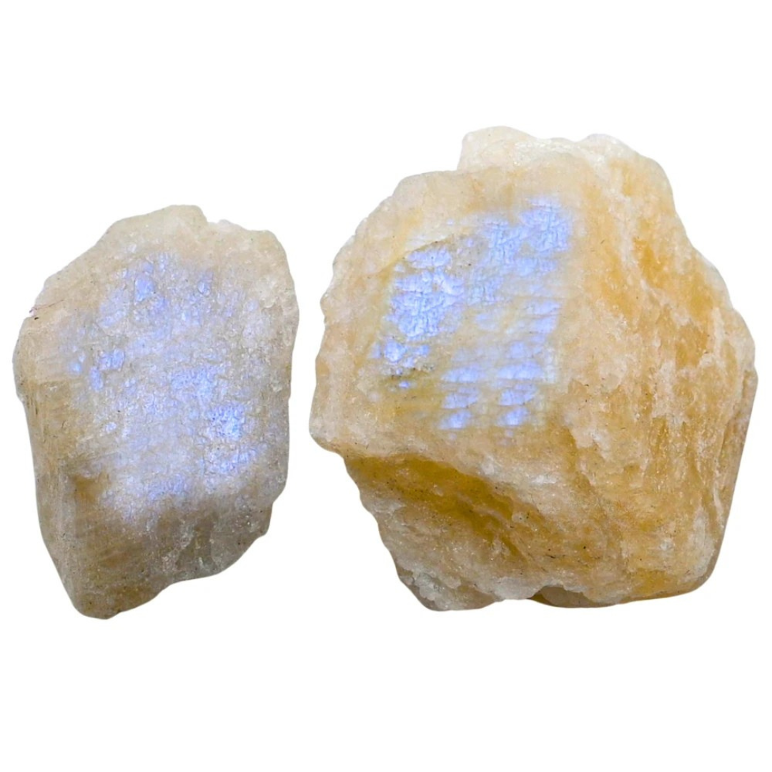 Raw Moonstone Crystals (2 Pieces)