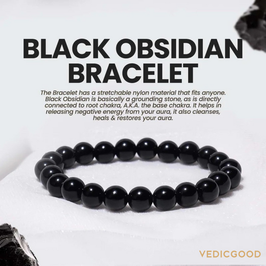 Black Obsidian Natural Stone Bracelet