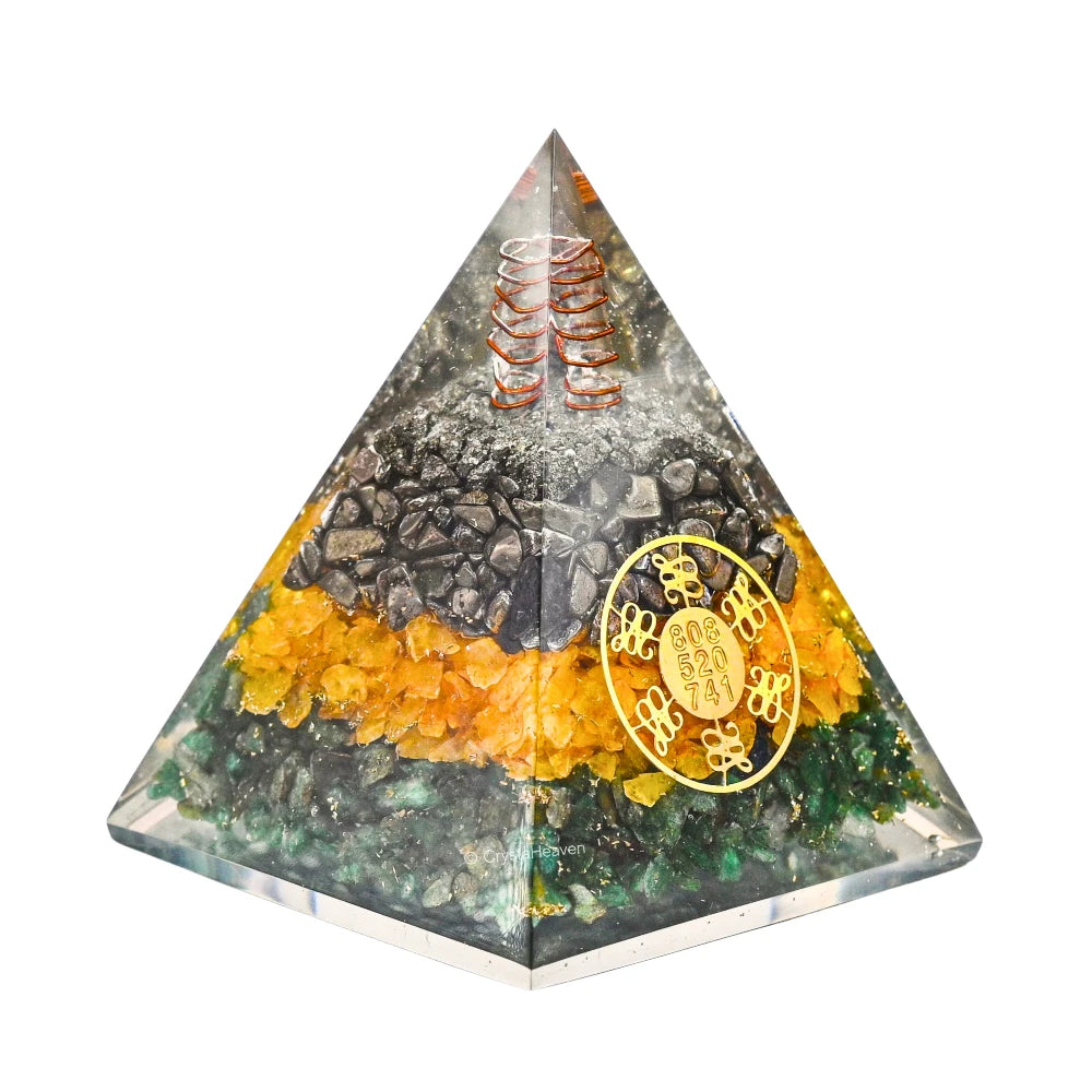 Money Magnet Pyramid with Zibu Symbol - Vastu Pyramid for Pooja