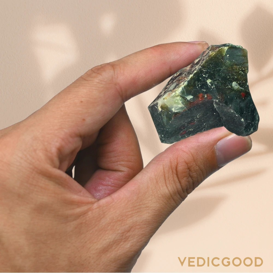 Raw African Bloodstone Crystals (2 Pieces)