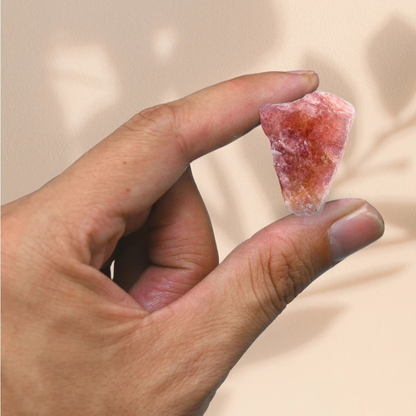 Raw Strawberry Quartz Crystals (2 Pieces)