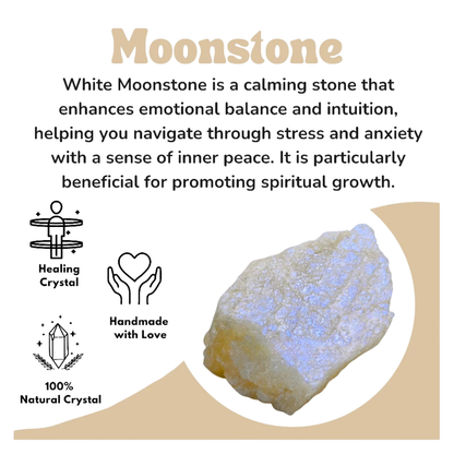 Raw Moonstone Crystals (2 Pieces)