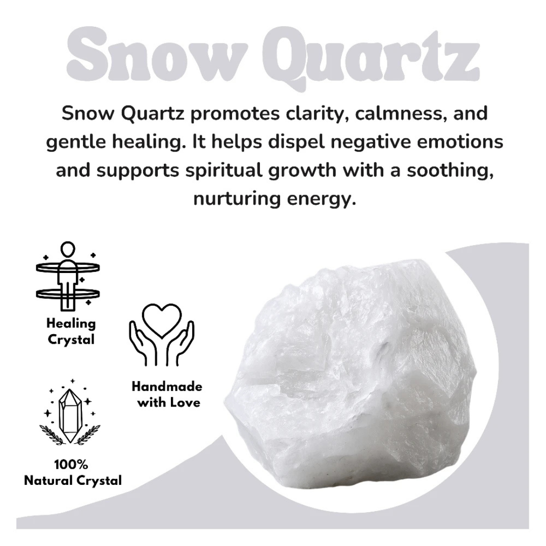 Raw Snow Quartz Crystals (2 Pieces)