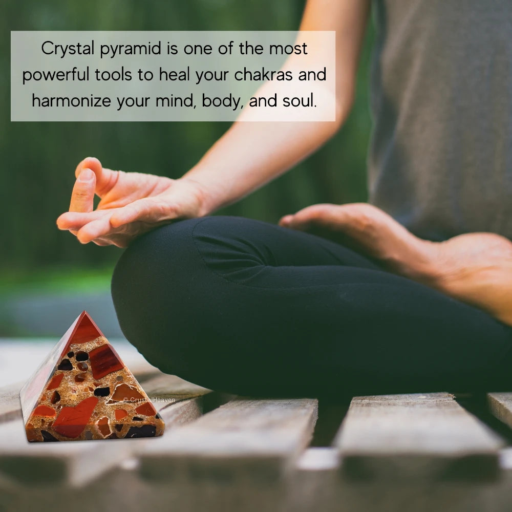 Money Magnet Pyramid with Zibu Symbol - Vastu Pyramid for Pooja