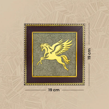 Flying Horse on Raw Pyrite Frame
