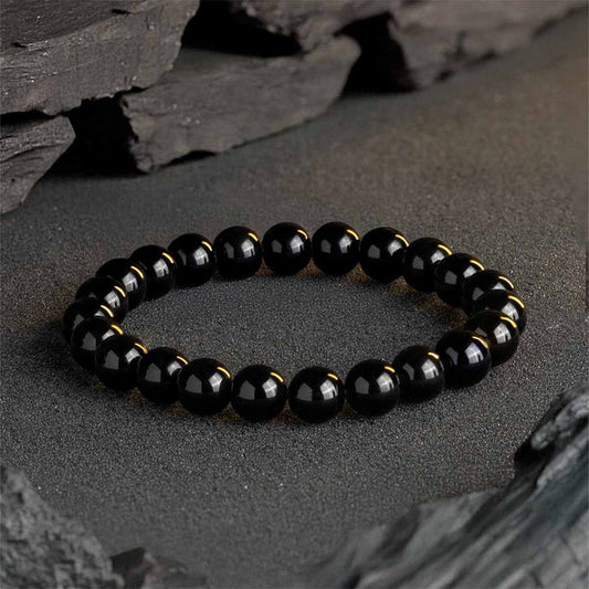 Black Obsidian Natural Stone Bracelet