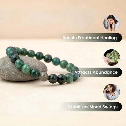 Moss Agate Stone Bracelet