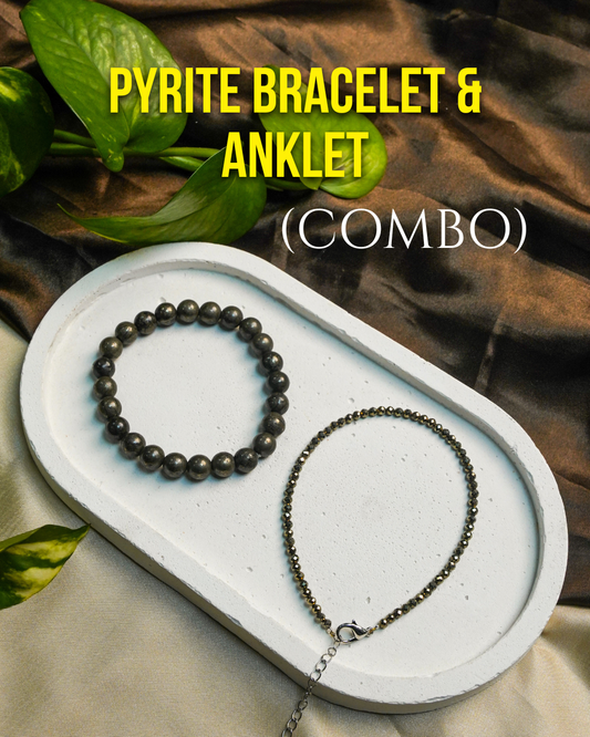 Raw Pyrite Bracelet & Anklet (Combo)