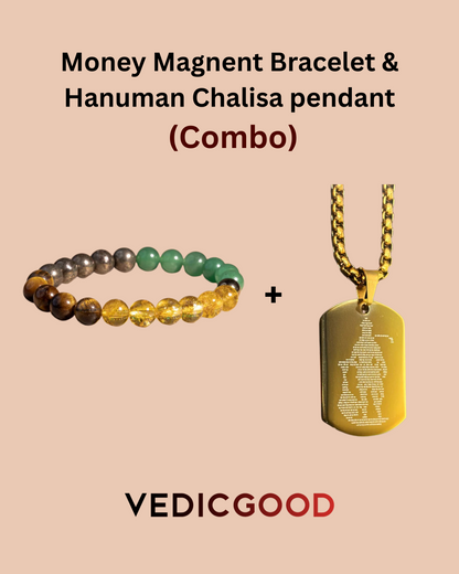 Money Magnent Bracelet & Hanuman Chalisa pendant (Combo) Flat 50% OFF
