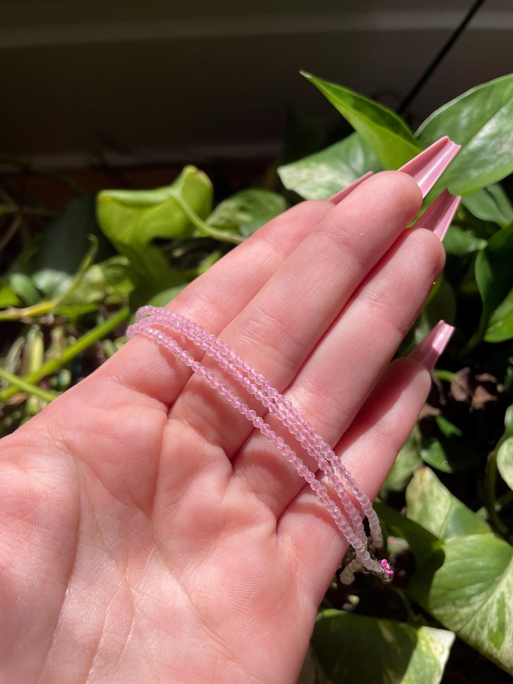 Rose Quartz Bracelet and Anklet (Combo)