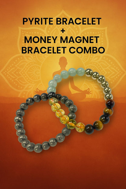 Money Booster Combo (6 Stones) (GoldPyrite, Pyrite, Citrine, Green Aventurine,Tiger’s Eye,hematite)
